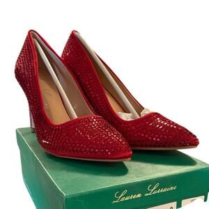 Lauren Lorraine Dazzle Red Pumps 9